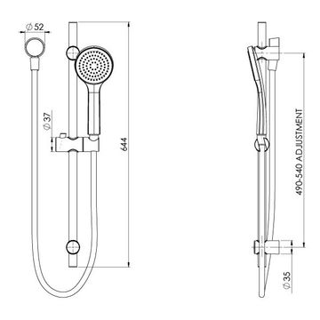 Pina Rail Shower by Phoenix Tapware - view 3