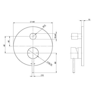 Pina Shower / Bath Diverter Mixer (Trim Kit Only) by Phoenix Tapware - view 3