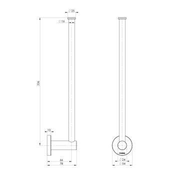 Radii Spare Toilet Roll Holder Round Plate by Phoenix Tapware - view 3