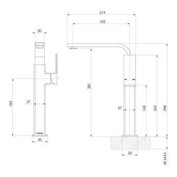 Radii Vessel Mixer by Phoenix Tapware - view 3