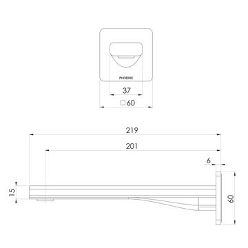Radii Wall Bath Outlet 200mm by Phoenix Tapware - view 3