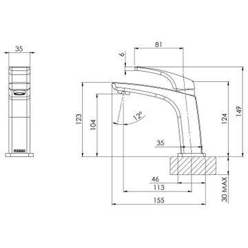 Rush Basin Mixer by Phoenix Tapware - view 3