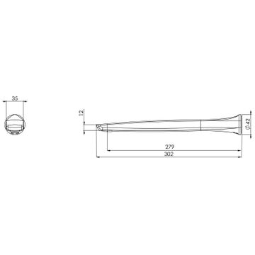 Subi Wall Bath Outlet 280mm by Phoenix Tapware - view 3