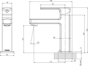 Teva Basin Mixer - 6 Star - Lead Free by Phoenix Tapware - view 3