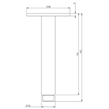 Vivid Ceiling Arm 150mm by Phoenix Tapware - view 3