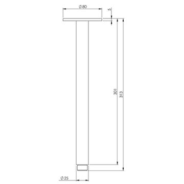 Vivid Ceiling Arm 300mm by Phoenix Tapware - view 3