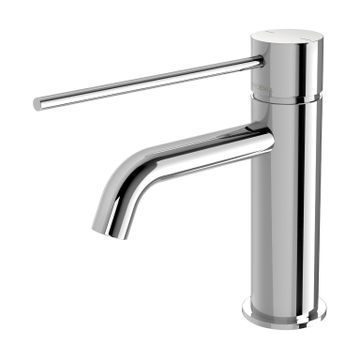 Vivid Slimline Basin Mixer Curved Outlet with Extended Lever by Phoenix Tapware - view 2
