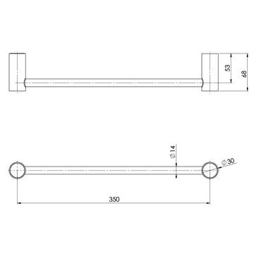 Vivid Slimline Hand Towel Rail 350mm by Phoenix Tapware - view 3
