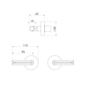 Vivid Slimline Plus Lever Wall Top Assemblies - Lead Free by Phoenix Tapware - view 3