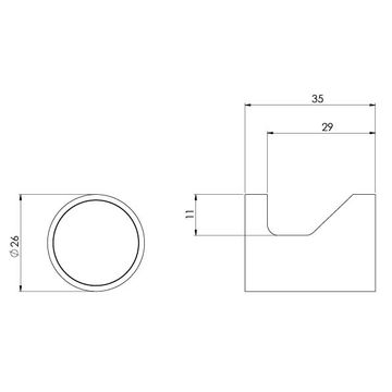 Vivid Slimline Robe Hook by Phoenix Tapware - view 3
