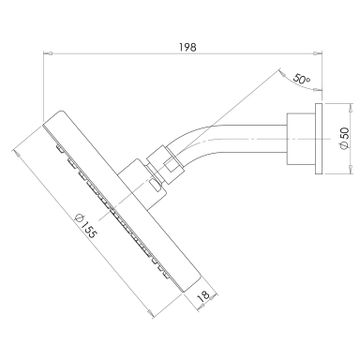 Vivid Slimline Shower Arm &amp;amp; 155mm Round Rose by Phoenix Tapware - view 3