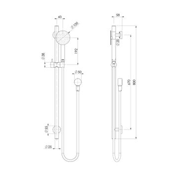 Vivid Slimline SS 316 Rail Shower by Phoenix Tapware - view 3