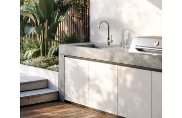 Vivid Slimline SS 316 Sink Mixer 200mm Gooseneck - Lead Free by Phoenix Tapware - view 4