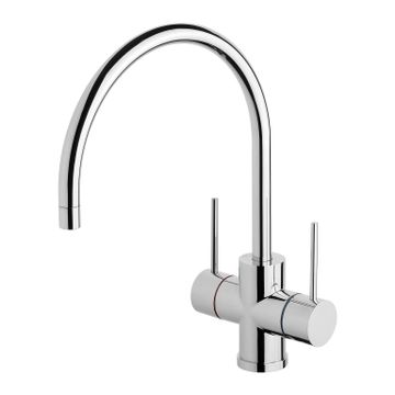 Vivid Slimline Twin Handle Sink Mixer 220mm Gooseneck by Phoenix Tapware - view 2