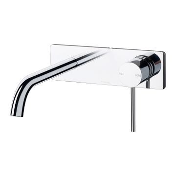 Vivid Slimline Wall Bath Mixer Set 180mm Curved by Phoenix Tapware - view 2