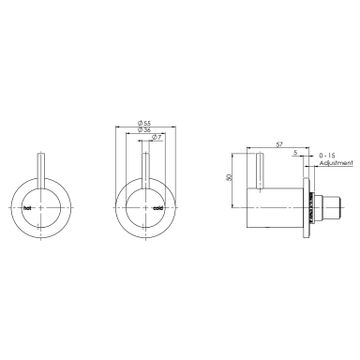 Vivid Slimline Wall Top Assemblies - Lead Free by Phoenix Tapware - view 3