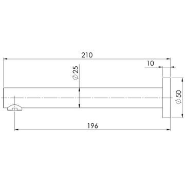 Vivid Wall Bath Outlet 200mm by Phoenix Tapware - view 3