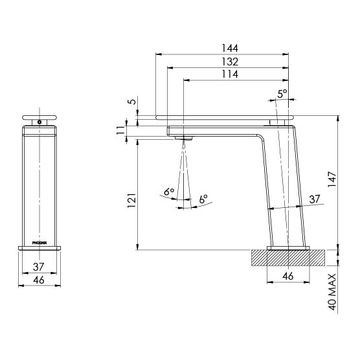 Zimi Basin Mixer (handles sold separately) by Phoenix Tapware - view 6