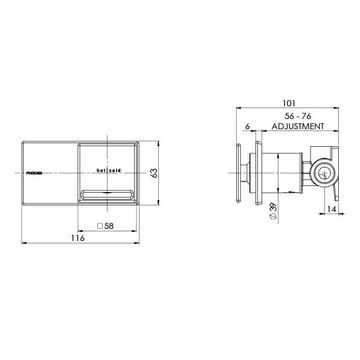 Zimi Shower / Wall Mixer (handles sold separately) by Phoenix Tapware - view 6