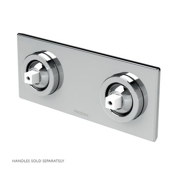 Zimi Twin Shower / Wall Mixer (handles sold separately) by Phoenix Tapware - view 3