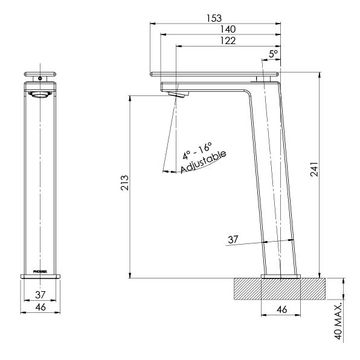 Zimi Vessel Mixer (handles sold separately) by Phoenix Tapware - view 6