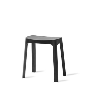 CROFTON stool - SH45 - stained Black Pine wood by PLEASE WAIT to be SEATED