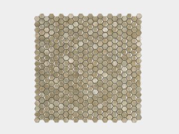 Gravity Aluminium Hexagon Gold 12"X12" by Porcelanosa