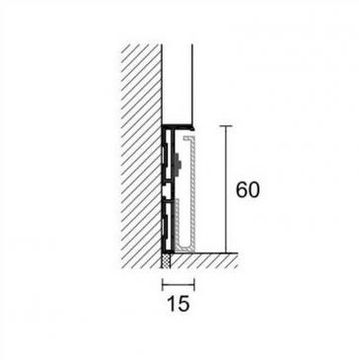 Prolight Metal Line 88/I6L/A - Aluminium Skirting Board by Profilpas - view 3