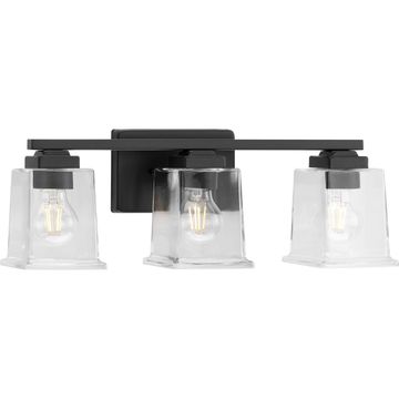 Gilmour Collection Three-Light Clear Glass Bath Vanity Light by Progress Lighting