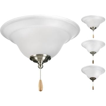 Trinity Collection Two-Light Ceiling Fan Light by Progress Lighting