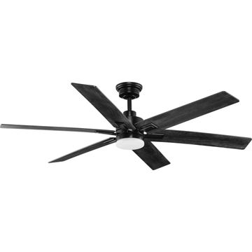 Dallam Collection 60 in. Six-Blade Ceiling Fan with Integrated CCT-LED Light by Progress Lighting - view 4