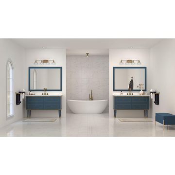 Singleton Collection Four-Light 36" Vanity Light with Clear Glass Shades by Progress Lighting - view 6