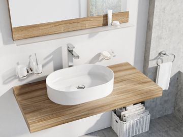 Ceramic Slim O 55 Washbasin, ceramic, white by Ravak