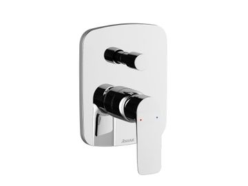 CL 065.00CR.O2.RB070 Two-Way Concealed Bath/Shower Tap, without Basic Unit, chrome by Ravak