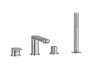CR II 026.00CR Deck-Mounted Four-Hole Bathtub Tap, with Shower Set, chrome by Ravak
