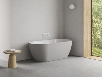 Freedom O Tec Bathtub 170x77 Smoke Grey/white, Drain Cover: white/black/chrome by Ravak