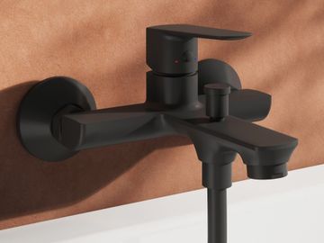LF 022.20BLM Wall-Mounted Bathtub Tap, without Set, matt black by Ravak
