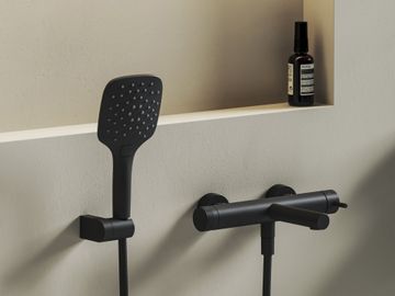 NX 022.20BLM Wall-Mounted Bathtub Tap, without Set, matt black by Ravak