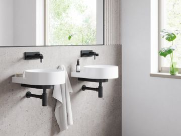 PU 019.20BLM Concealed Washbasin Tap, with Basic Unit, matt black by Ravak