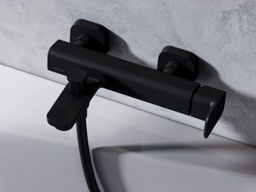 TD F 022.20BLM Wall-Mounted Bathtub Tap, without Set, matt black by Ravak