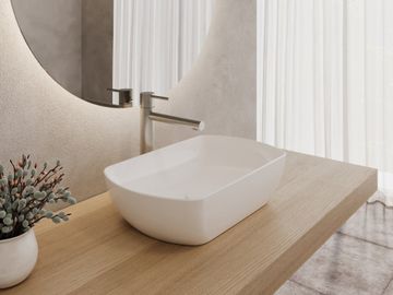 Uni Slim O 50 Washbasin, without Hole, without Overflow, white by Ravak