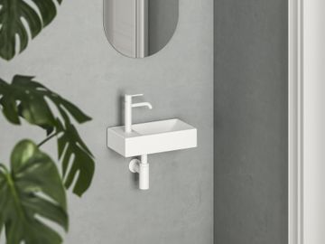 Veda Wall Small Washbasin 40 L ceramic, matt white by Ravak