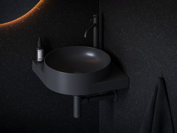 Yard 45 C Washbasin, ceramic, matt black by Ravak