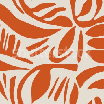 Abstract Leafs, Terracotta by Rebel Walls - view 5