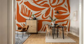 Abstract Leafs, Terracotta by Rebel Walls