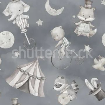 Circus Dream, Gray by Rebel Walls - view 5