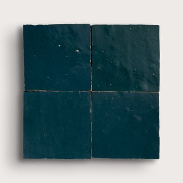 Agadir Blue 4x4 Zellige Tile by Riad Tile