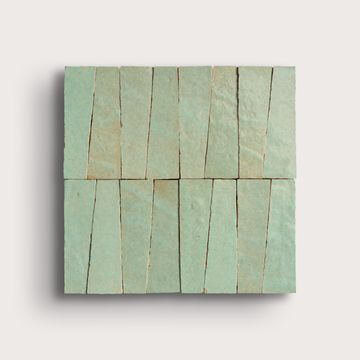 Agave 1x4 Trapezoid Mosaic Zellige Tile by Riad Tile