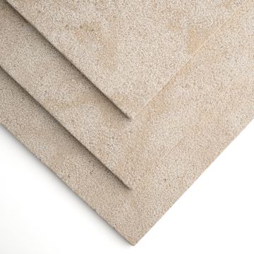 Azru Sand 18X18 Moroccan Limestone | Hammered & Tumbled by Riad Tile