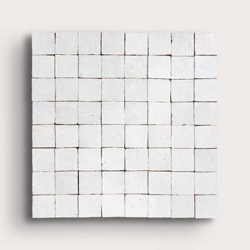 Bright White 2x2 Mosaic Zellige Tile by Riad Tile - view 2